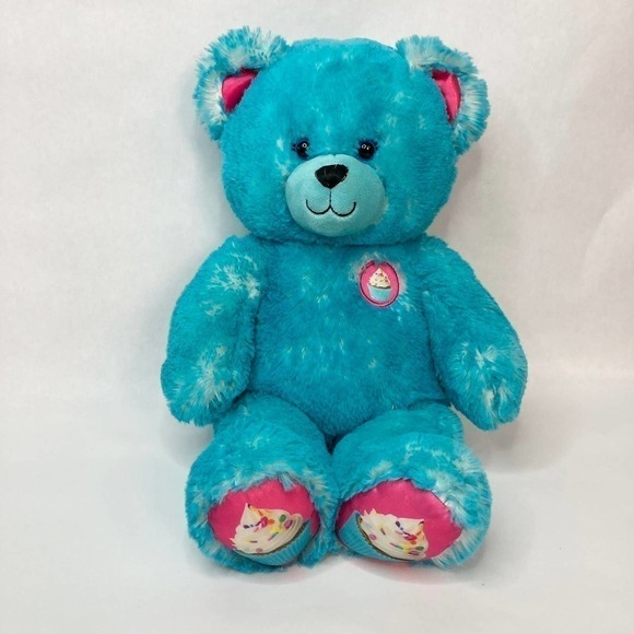 BUILD A Bear Cakes N Treats Bear Blue Sprinkles Cupcake 16" Plush Stuffed Animal - Picture 1 of 16